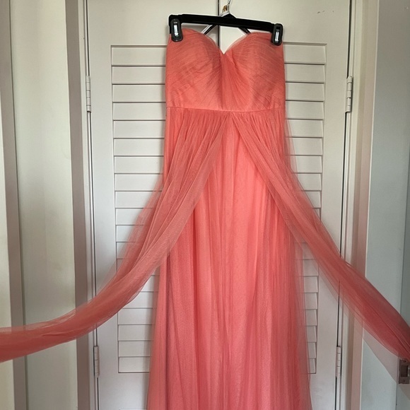 Jenny Yoo Annabelle Convertible‎ Dress in Coral - Picture 3 of 7